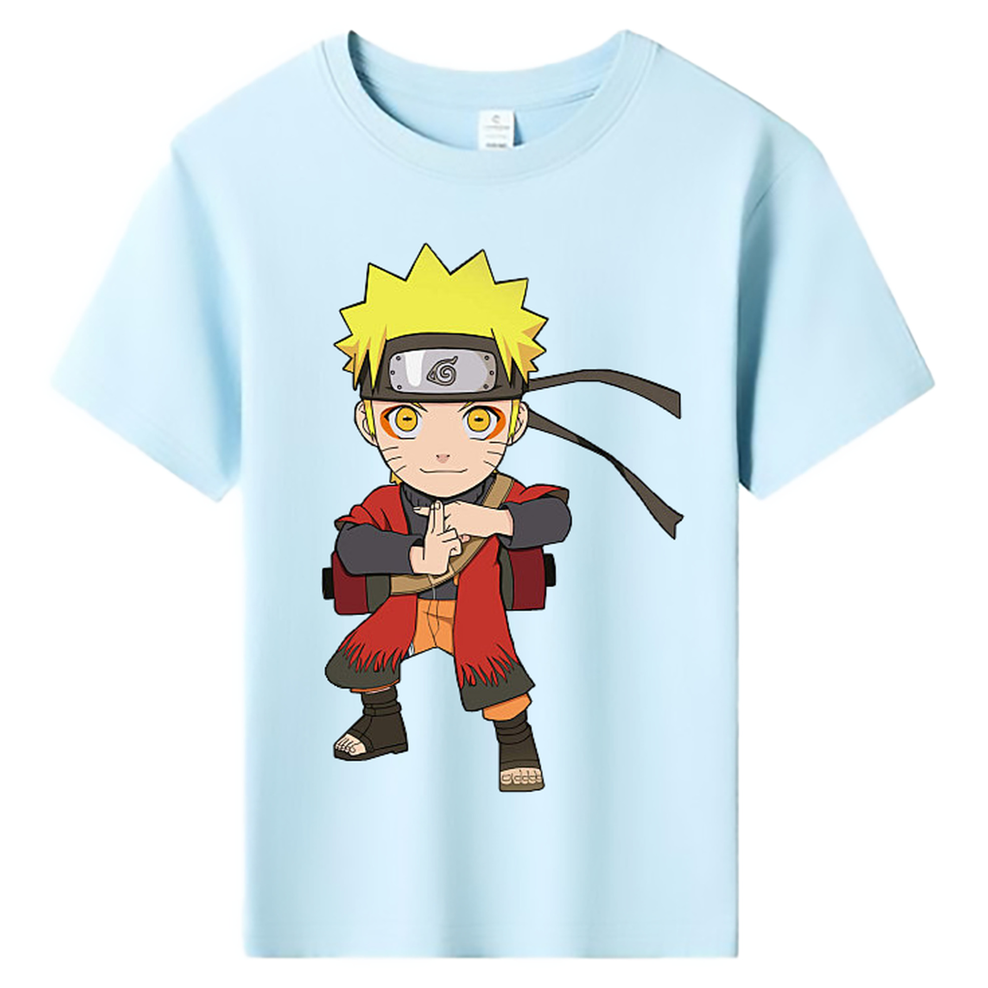（画像用） NARUTO -ナルト- うずまき ナルト Uzumaki Naruto 綿100％キッズTシャツ（フロントプリント）